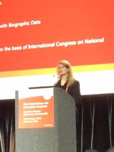 Information Coordinator Rebecca Lubas introduces the panel.