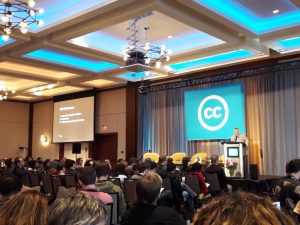 Chris Bourg, Director of MIT Libraries, at the Creative Commons Global Summit 2018