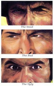 The Good, The Bad and the Ugly. ACJ1, CC-BY-NC-SA https://www.flickr.com/photos/ajc1/4684652569
