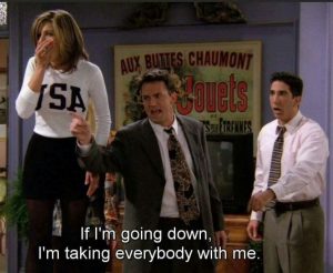 Friends scene. Source: https://devrant.com/rants/1546587/this-will-happen-in-java-when-you-declare-the-class-with-wrong-name