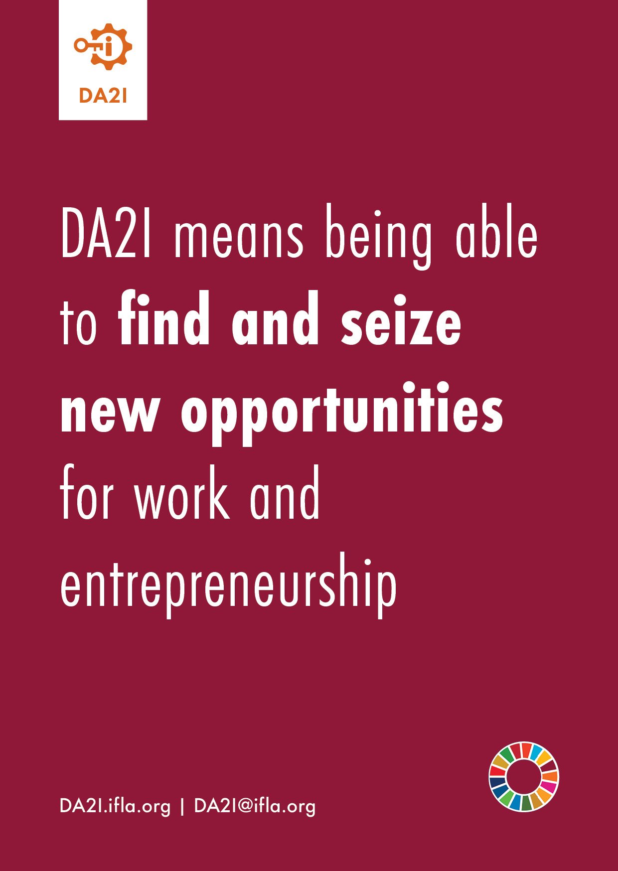 DA2I means being able to find – and seize – new opportunities for work and entrepreneurship