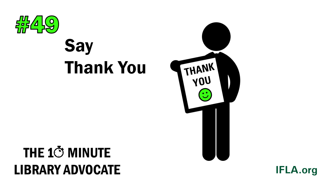 The 10-Minute Library Advocate #49: Say Thank You