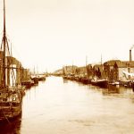 Archival photo of Bakklandet neighborhood, 1910