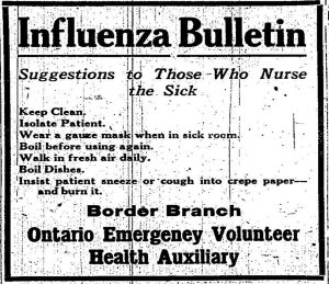 Archival news bulletin describing proper hygiene 