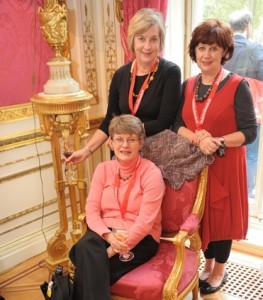 Marion Morgan Bindon, Jan Richards (rear) and Barbara Gubbin at the reception given at the Mayor's mansion