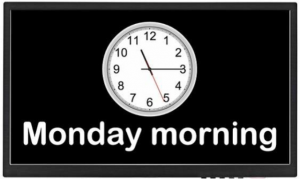 Sandal Library’s new clock, with changing display screens which also show the date, and the time in other formats